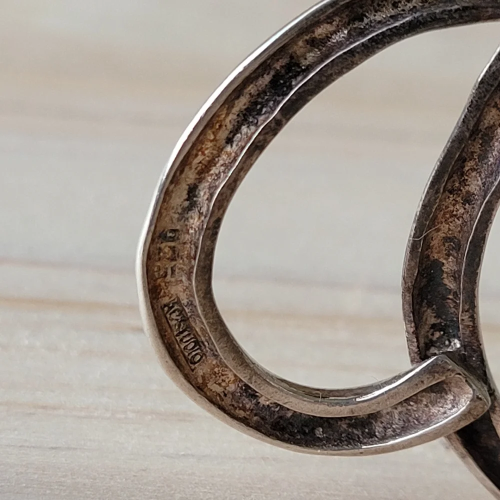 Angela Cummings Studio Modern Interlocking Swirl Design Sterling Cuff Bracelet